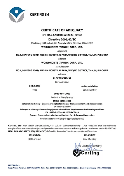 CE-single girder hoist